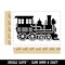 Classic Vintage Locomotive Train Steam Engine Rectangle Rubber Stamp for Stamping Crafting